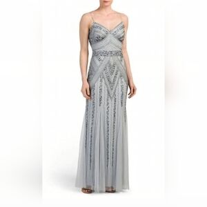 MARINA Elegant Mint Embellished Gown